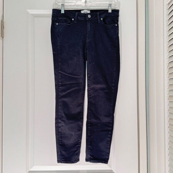 PAIGE Verdugo Ankle skinny jeans, black, sz 30 - Picture 2 of 5